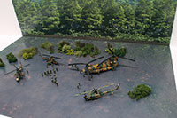 DSF-015 ジオラマシート [FREE 陸上部隊展開セットA]のレイアウトサンプル画像