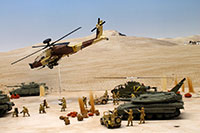 DSF-016 ジオラマシート [FREE 陸上部隊展開セットB(砂漠)]のレイアウトサンプル画像