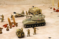 DSF-016 ジオラマシート [FREE 陸上部隊展開セットB(砂漠)]のレイアウトサンプル画像