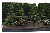 DSm-M001 ジオラマシートmini [FREE 森林セットA]のレイアウトサンプル画像